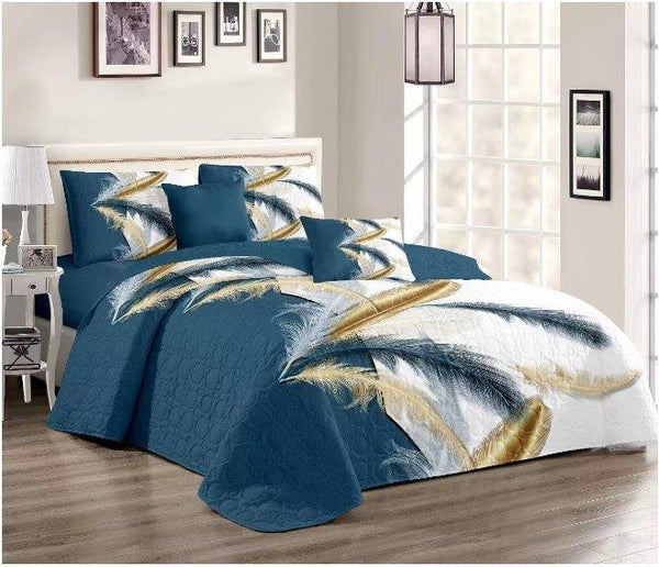 Abstract Print Cotton Comforter Bedspread Bedding Set Bed Cover with Pillowcase Set of 2 Pcs Bed Cov