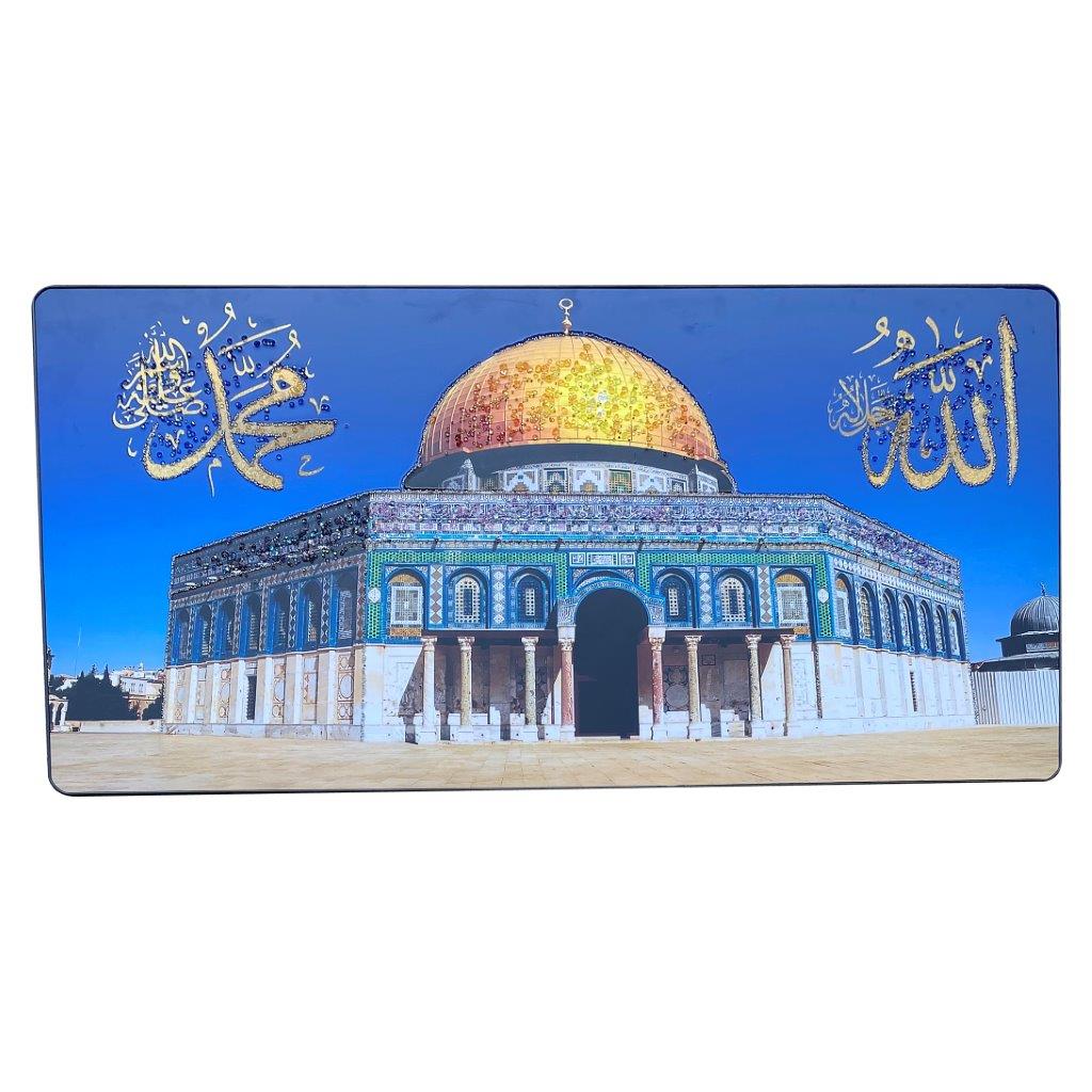 ديكور منزلي منظر طبيعي إطار من مادة MDF لوحة فنية جدارية مطبوعة بالخط الإسلامي آية إطار صورة 60*120 سم