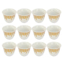 Ceramic Coffee Cawa Shafee Cup Set of 12 Pcs Abstract Print 75 ml