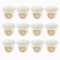 Ceramic Coffee Cup and Saucer Set of 6 Pcs Abstract Print Design 75 ml