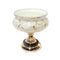 Luxury Decor Glass Mosaic White and Gold Footed Madelyn Bowl Centerpiece 19*22 cm