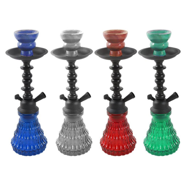 Premium Design Single Shisha Hookah Arguileh Complete Kit with Hose 28.5*10.5 cm