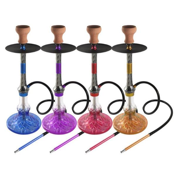 Premium Design Single Shisha Hookah Arguileh Complete Kit with Hose 45*17 cm