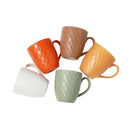 Colored Ceramic Coffee Mug with Lid Plain Print Design 9*10 cm