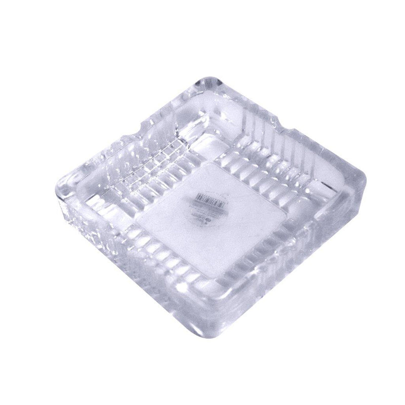 Crystal Cut Modern Clear Rectangular Glass Ashtray 14.7/650G