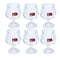 Premium Lead Free Glass Footed Goblet Tumblers Set of 6 Pcs 13*6.5 cm