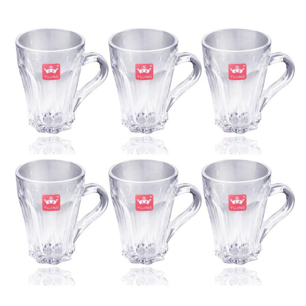 Premium Lead Free Glass Tea Cup Set of 6 Pcs 145 ml