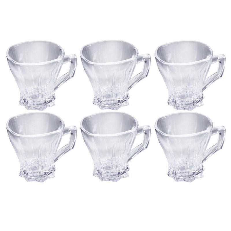 Premium Lead Free Glass Tea Cup Set of 6 Pcs 150 ml