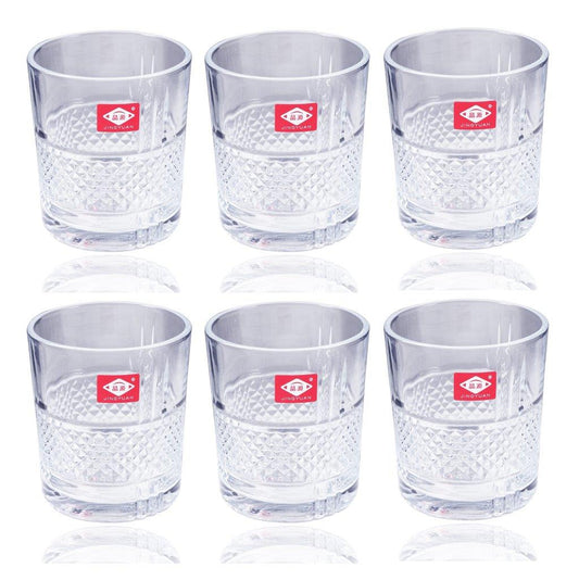 Premium Lead Free Glass Tumblers Set of 6 Pcs 240 ml