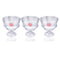 Crystal Cut Glass Footed Ice Cream and Dessert Bowl Set of 3 Pcs 10.5*10 cm