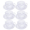 Premium Lead Free Glass Tea Cup and Saucer Set of 6 Pcs 24 ml/14 cm