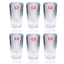 Premium Lead Free Glass Tumblers Set of 6 Pcs 300 ml