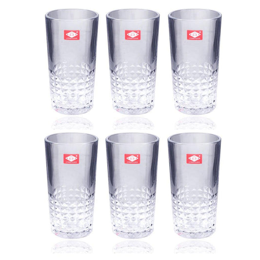 Premium Lead Free Glass Tumblers Set of 6 Pcs 300 ml