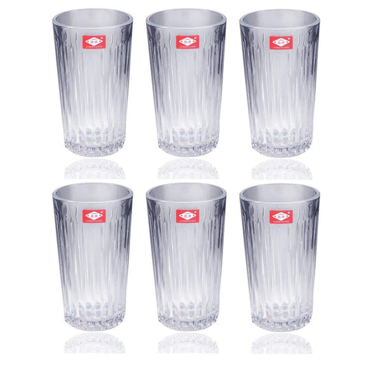 Premium Lead Free Glass Tumblers Set of 6 Pcs 300 ml