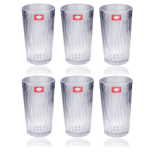 Premium Lead Free Glass Tumblers Set of 6 Pcs 300 ml