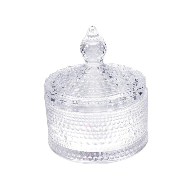 Crystal Glass Dome Shape Sugar Bowl Candy Jar 10.5*8.5 cm