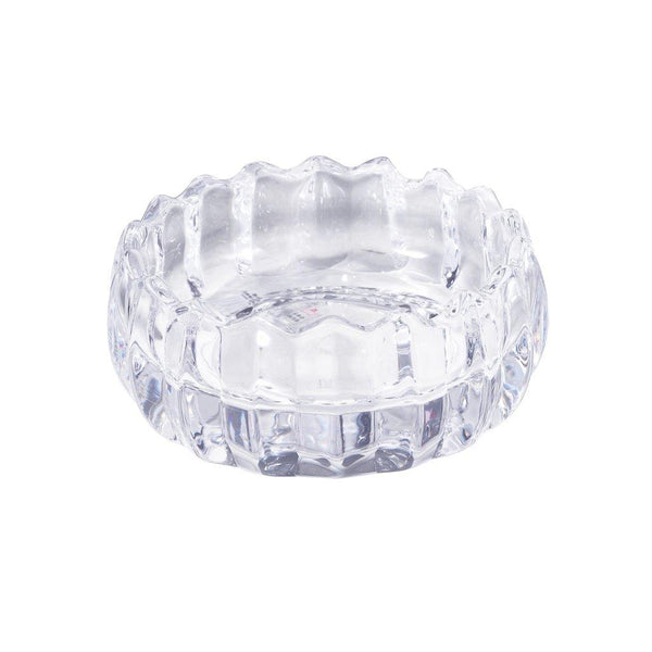 Crystal Cut Modern Clear Round Glass Ashtray 11*5 cm