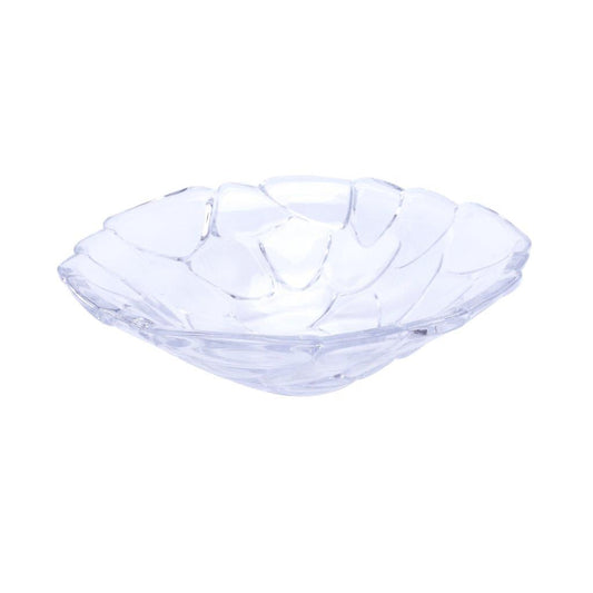 Crystal Glass Serving Dish Round Fruit Plate 25*7 cm