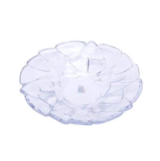 Crystal Glass Serving Dish Round Fruit Plate 36*7 cm