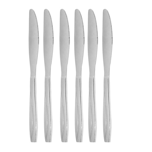 Stainless Steel Tableware Table Knife Set of 6 Pcs Kitchen Utensils 22.5 cm