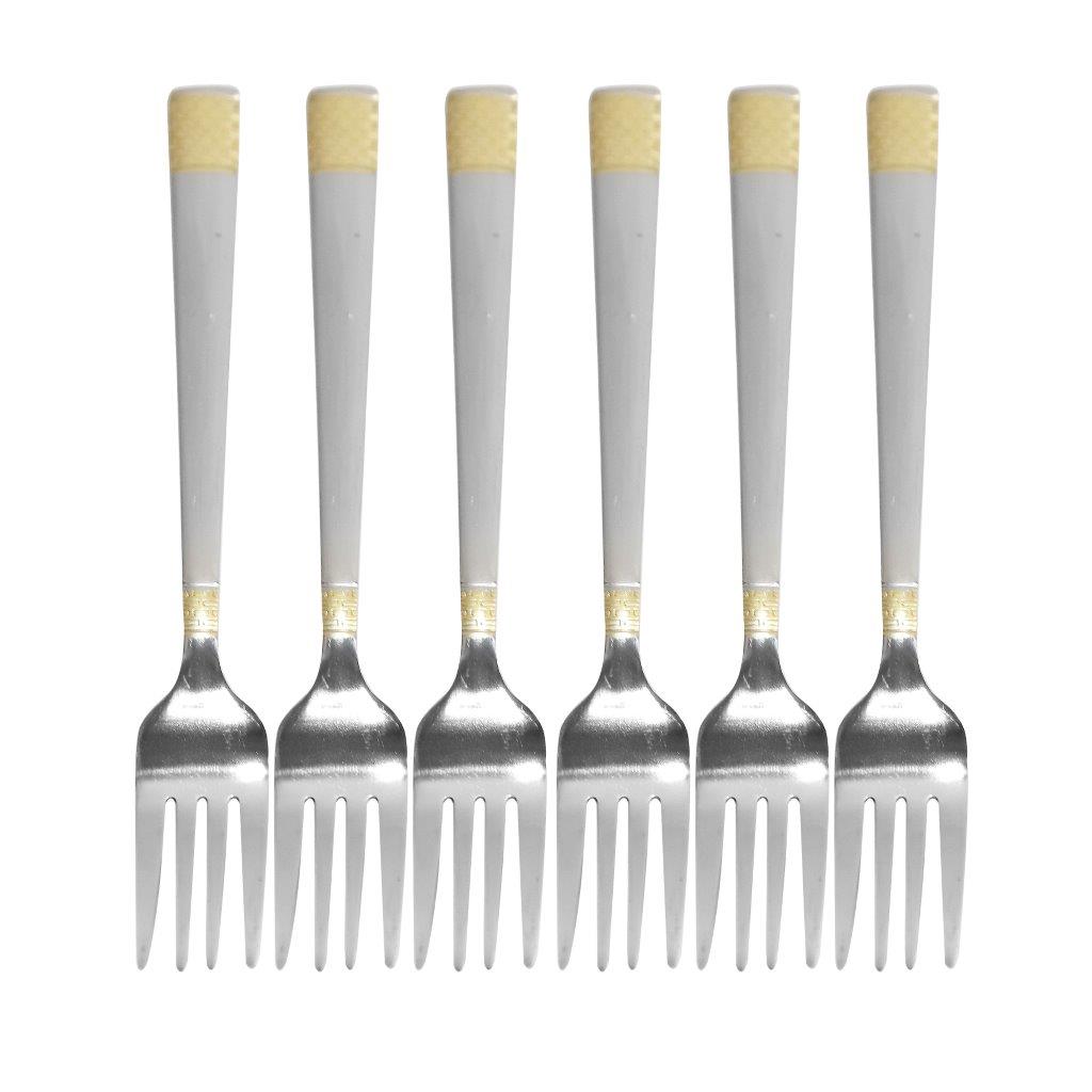 Stainless Steel Tableware Silver and Gold Table Fork Kitchen Utensils 20 cm