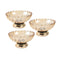 Luxury Decor Champagne Footed Fruit Bowl Set (3pcs in set) 15.9/25.5*12 cm