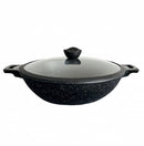 Non Stick Marble Coookware Die Cast Wok 36cm