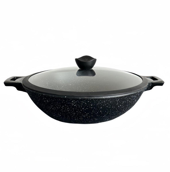 Non Stick Marble Coookware Die Cast Wok 36cm