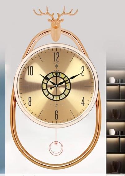 Home Decor Analog Modern Wall Clock with Pendulum 68*35 cm