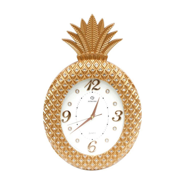 Home Decor Analog Modern Wall Clock with Pineapple Frame 55*35 cm