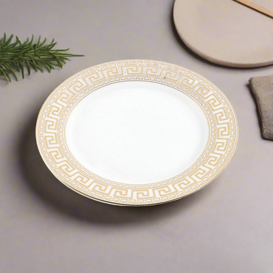 White Ceramic Tableware Ceramic Round Dinner Plate 9''