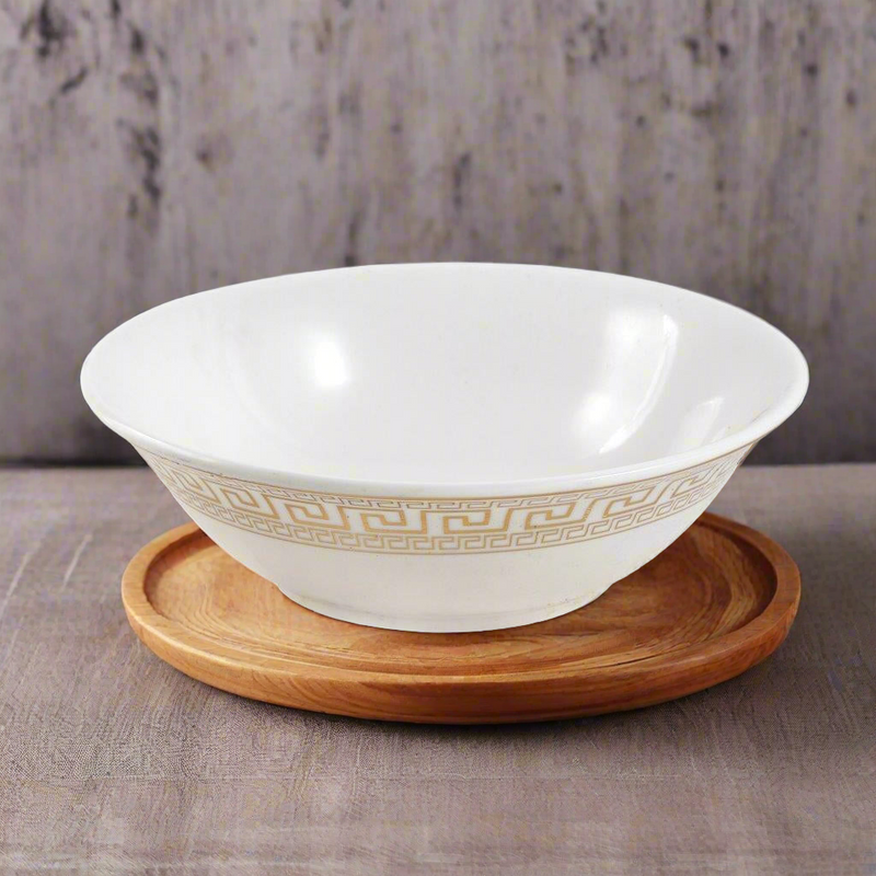 White Ceramic Tableware Ceramic Cereal Bowl Soup Bowl 8''