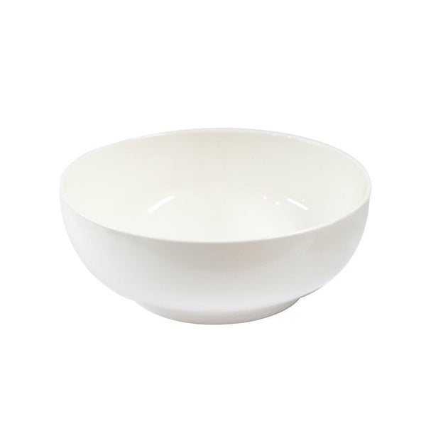 White Ceramic Tableware Ceramic Cereal Bowl Soup Bowl  9"