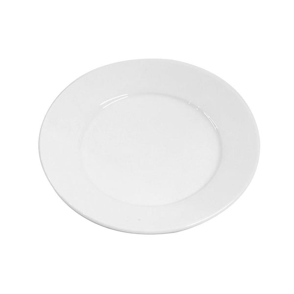 White Ceramic Tableware Ceramic Round Flat Dinner Plate 7"