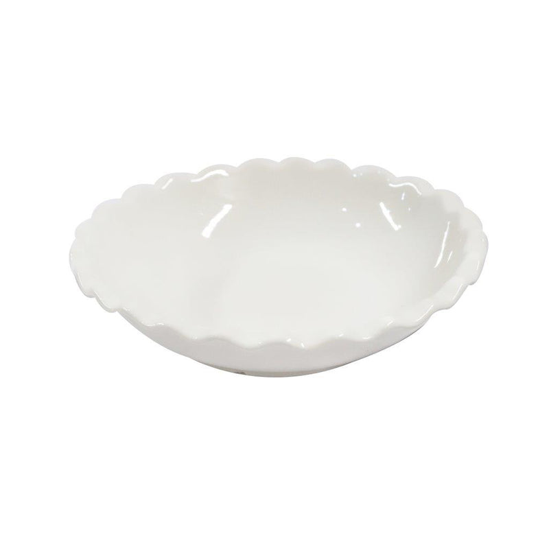 White Ceramic Tableware Ceramic Pie Dish Serving Bowl 8"