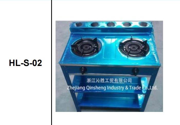 High Quality Metal Doube Burner Stove and Cabinet Combo Panel size:780*520*230mm Panel Thickness:0.4