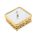 Engraved Deco Gold Candy Box Nuts and Chocolates Serving Tray Set of 3 Pcs