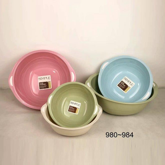 حوض غسيل دائري متعدد الأغراض من البلاستيك متعدد الألوان 43*14.5 سم