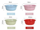 Multipurpose Plastic Round Wash Basin Wash Tub Multicolor 32.5*11.5 cm