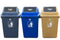 Multicolor Swing Top Rubbish Bin Plastic Waste Bin Trash Bin for Home Kitchen Office  43.5*31*75 cm