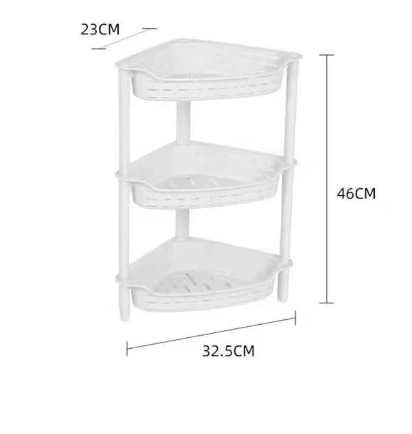 Kitchen Storage Portable Plastic Multilayer Fruit and Vegetable Storage Basket with Wheels 32x23x37.