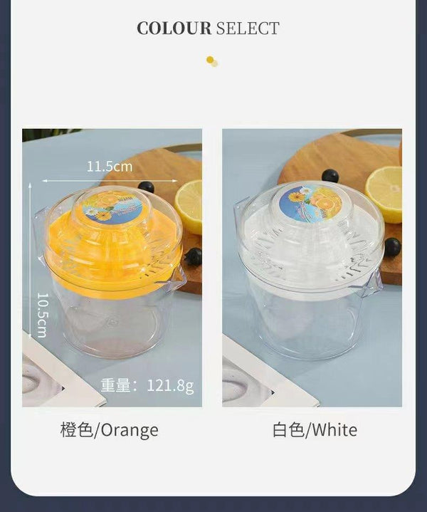 Plastic Multicolor Hand Press Fruit Juicer Citrus Lemon Squeezer 11.5*12.2 cm