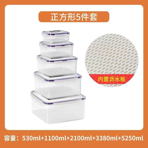 Multipurpose Clear Color Plastic Storage Box Food Container Set of 4 Pcs (check how many in set) 0.5