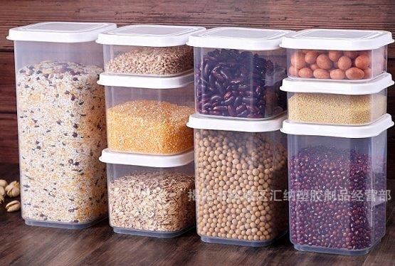 Multipurpose Mixed Colors Plastic Storage Box Food Container Set of 3 Pcs 1800 ml*11000 ml*2700 ml*3