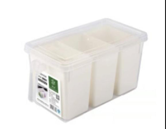 سلة تنظيم أدوات المائدة متعددة الأقسام للمطبخ 31.2x15.6x15.9 سم