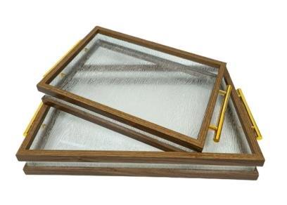 Deco Abstract Pattern Acrylic Serving Tray Set of 2 Pcs  41X28X5.5 cm/33X23X5.5 cm