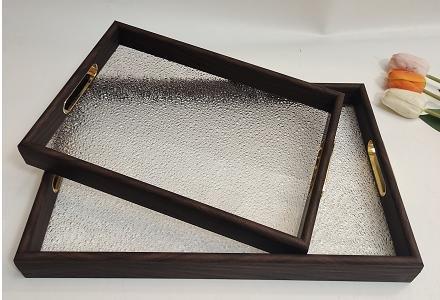 Deco Abstract Pattern Acrylic Serving Tray Set of 2 Pcs 41*28 cm/33*23 cm