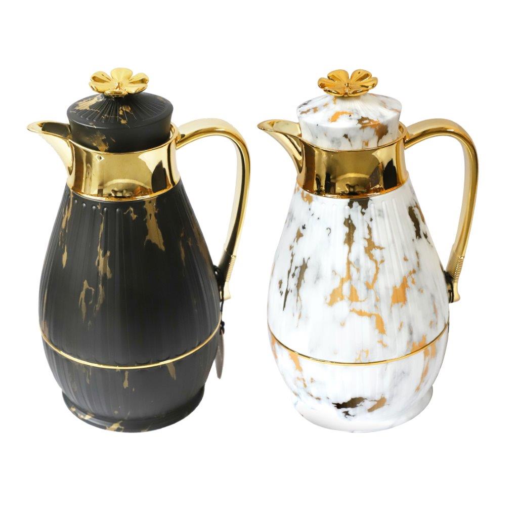 ترمس حراري بلاستيكي معزول بالفراغ مع جزء داخلي زجاجي سعة 1.0 لتر