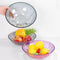 Colored Embossed Pattern Round Plastic Fruit Bowl 270*90 cm