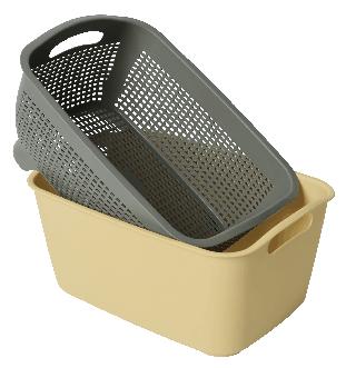 سلة بلاستيكية متعددة الأغراض لتخزين الغسيل 29.8 سم * 21.3 سم * 13 سم